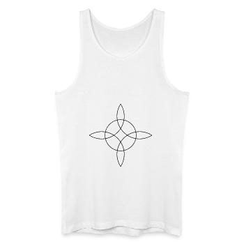 Witch`s Knot, Binds the 4 elements, Magical symbol - Men’s Organic Tank Top - white - Front