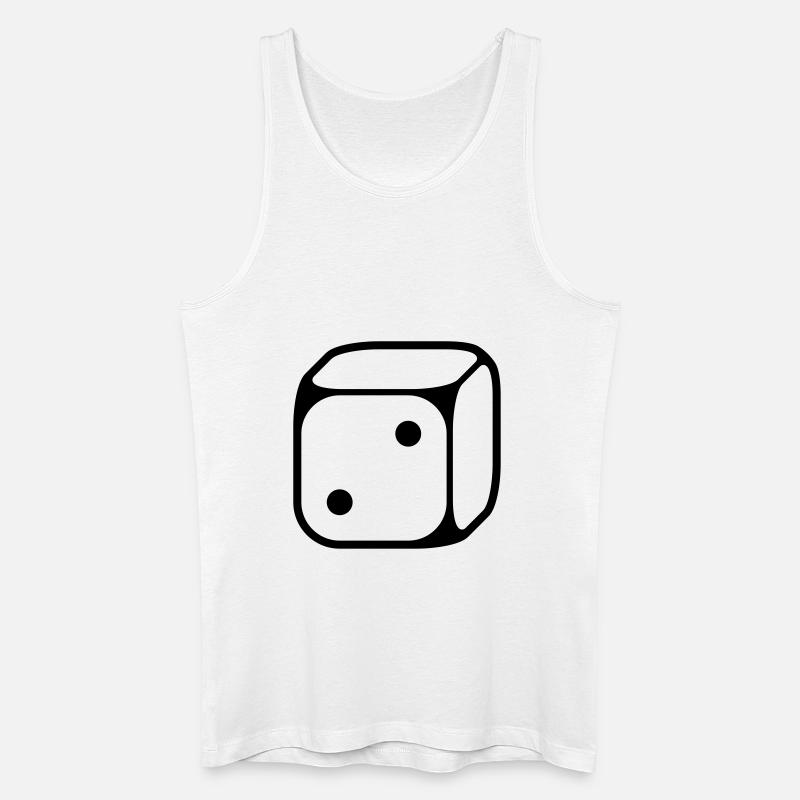 2-cube (two / 1C) - Men’s Organic Tank Top - white