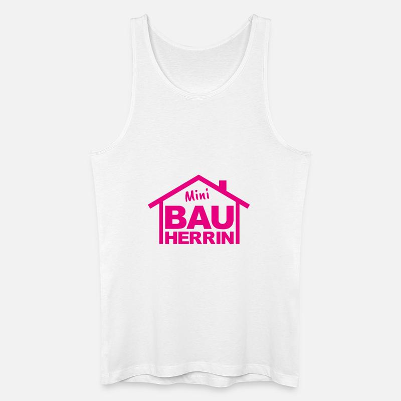 Bauherr Junior Kinder - Männer Bio Tank Top - Weiß