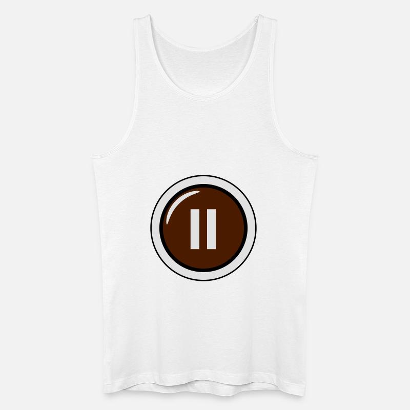 schalter pause - Männer Bio Tank Top - Weiß