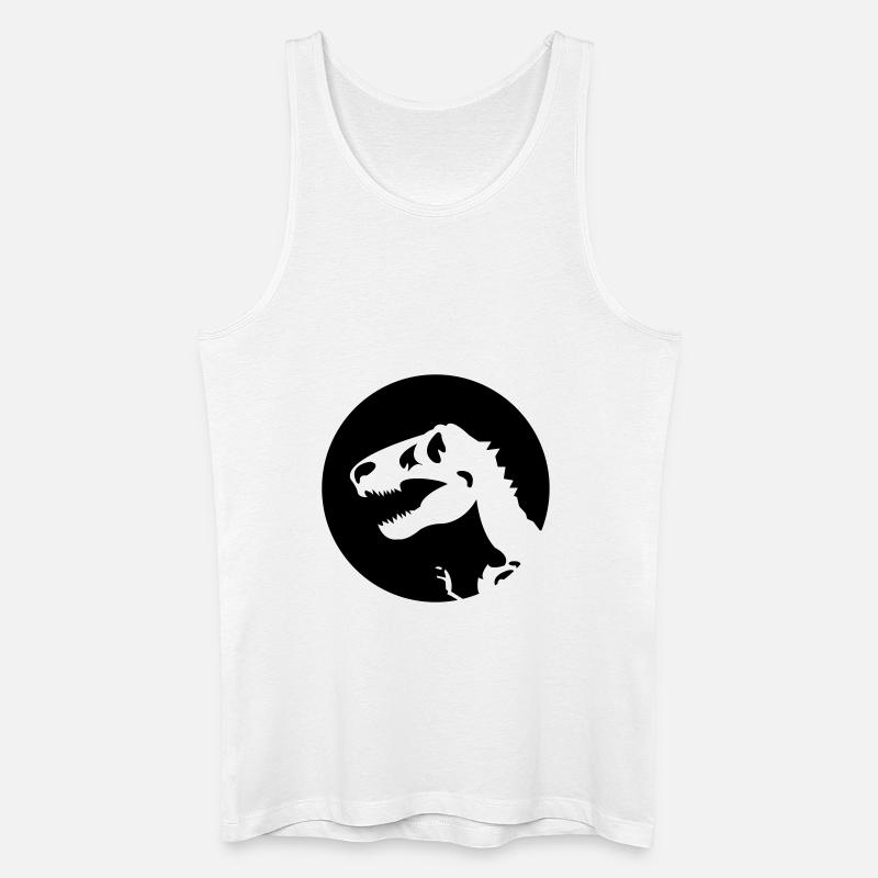 dino_skelett - Männer Bio Tank Top - Weiß