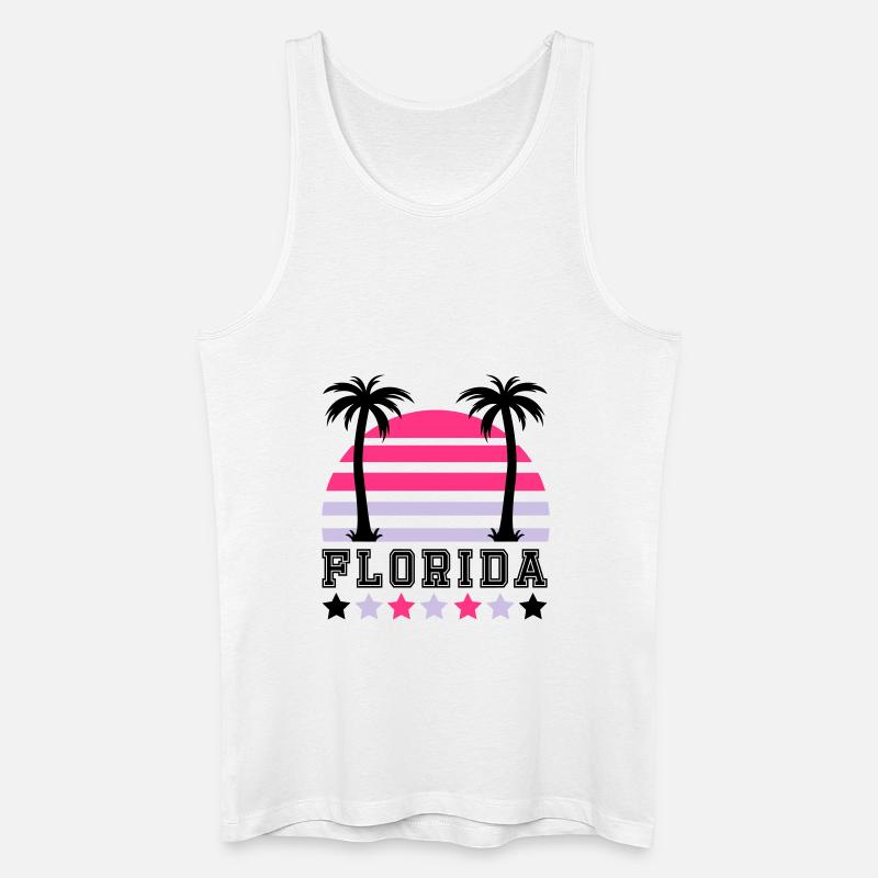 florida2 - Männer Bio Tank Top - Weiß