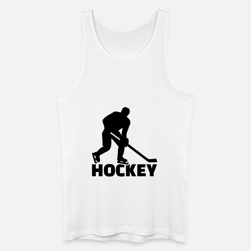 Eishockey - Männer Bio Tank Top - Weiß