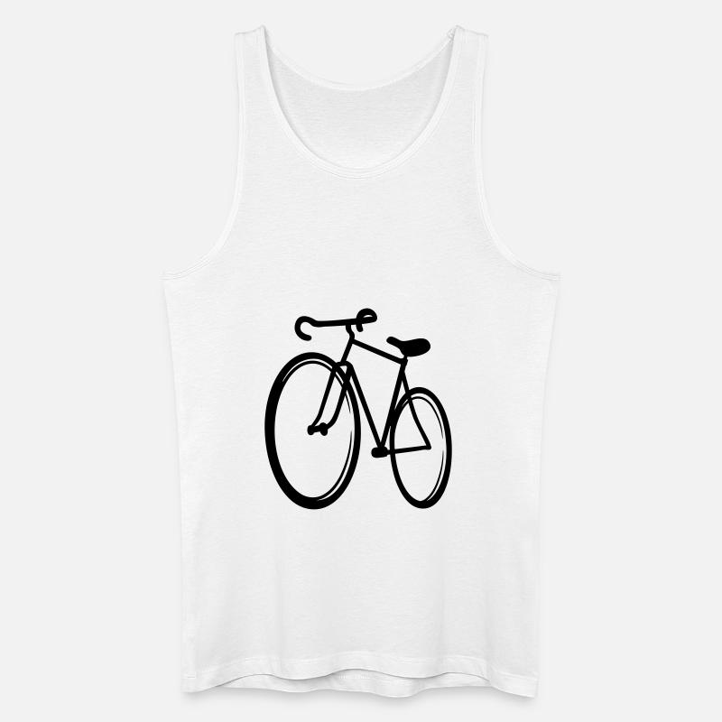 Fahrrad - Männer Bio Tank Top - Weiß