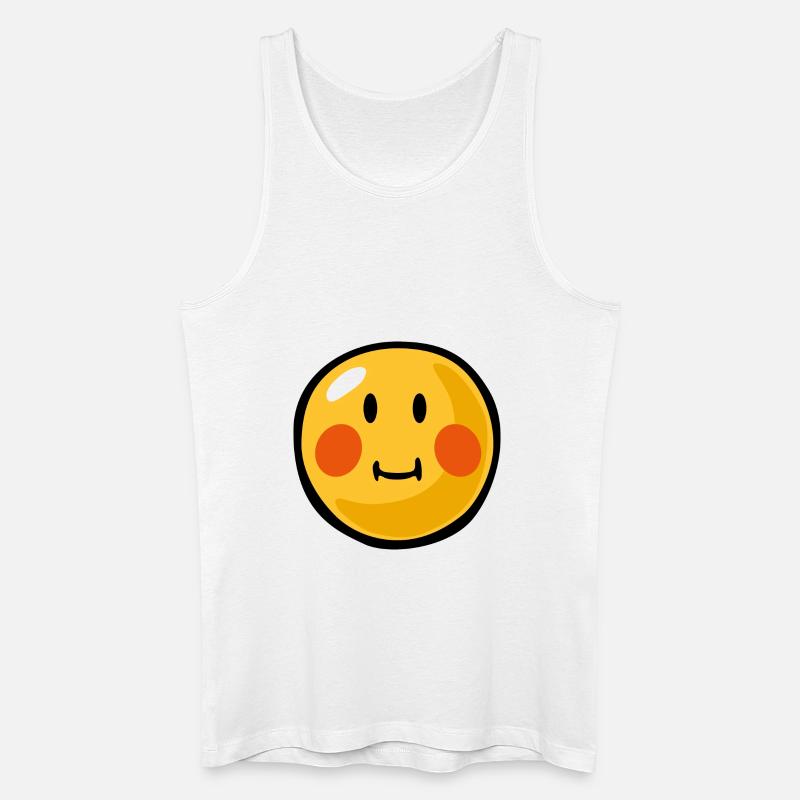 Smiley blushed - Männer Bio Tank Top - Weiß