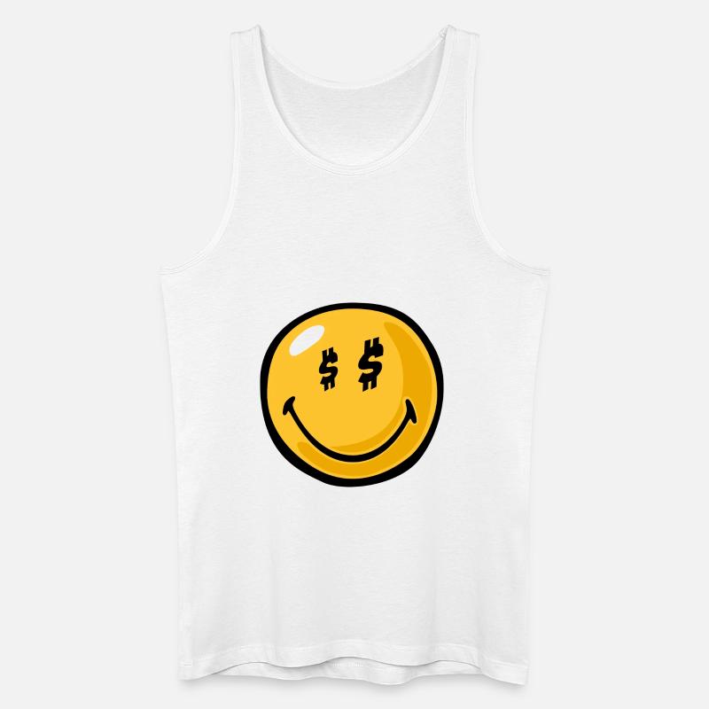 Smiley greed - Männer Bio Tank Top - Weiß