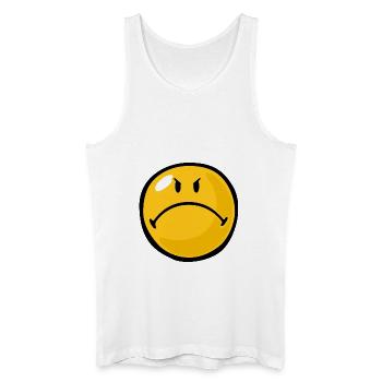 Smiley Anger Riled - Débardeur bio Homme - blanc - Devant