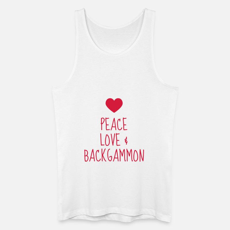 Backgammon / Spiel / Player / Schach - Männer Bio Tank Top - Weiß