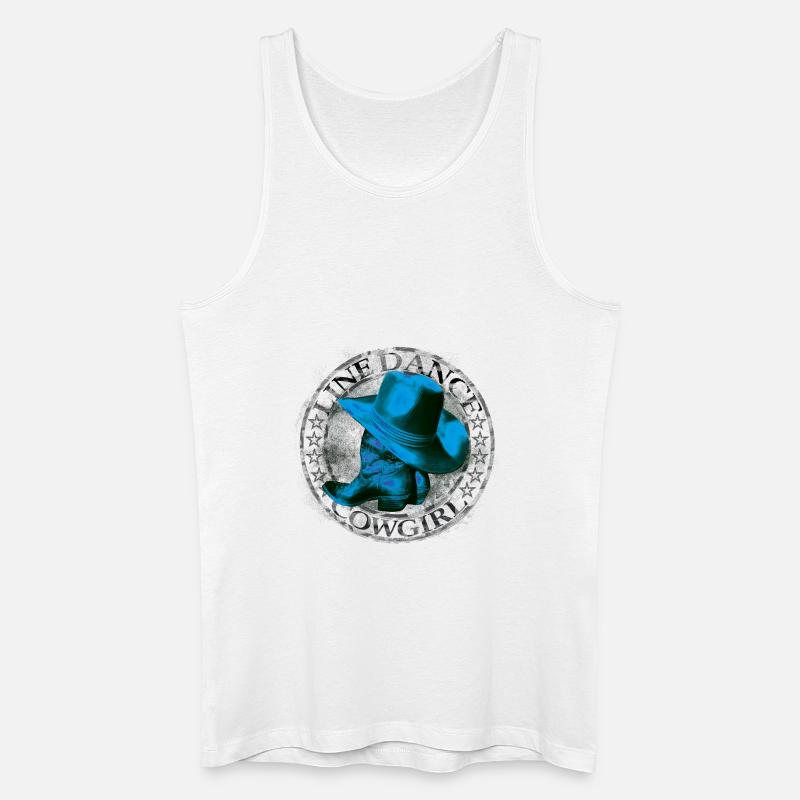 kl_linedance26a - Männer Bio Tank Top - Weiß