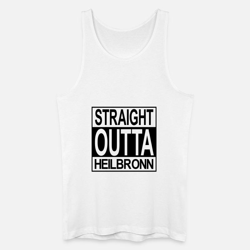 Straight outta Heilbronn - Männer Bio Tank Top - Weiß