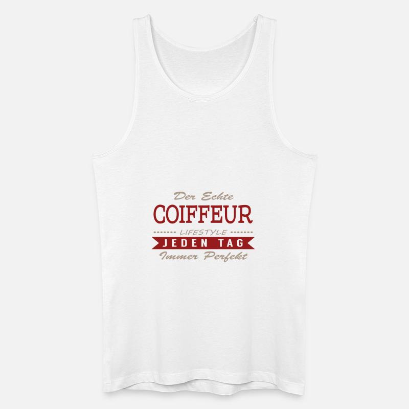 Der echte Coiffeur - Männer Bio Tank Top - Weiß