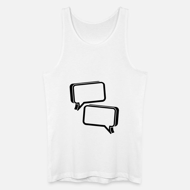 sprechblasen 3d - Männer Bio Tank Top - Weiß