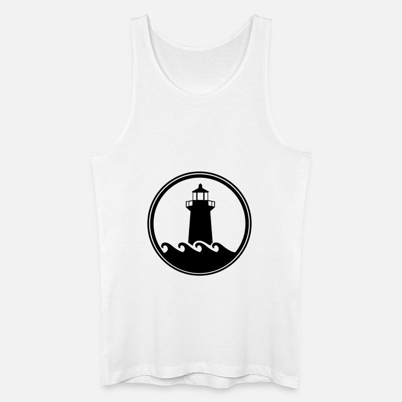 leuchtturm_001 - Männer Bio Tank Top - Weiß