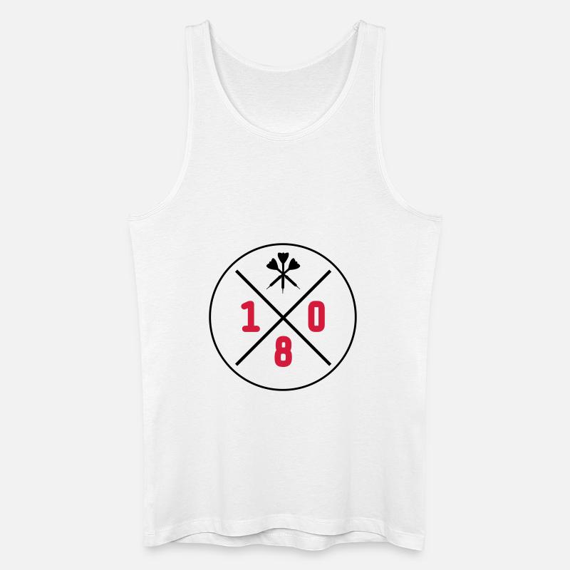 darts design 180 - Männer Bio Tank Top - Weiß