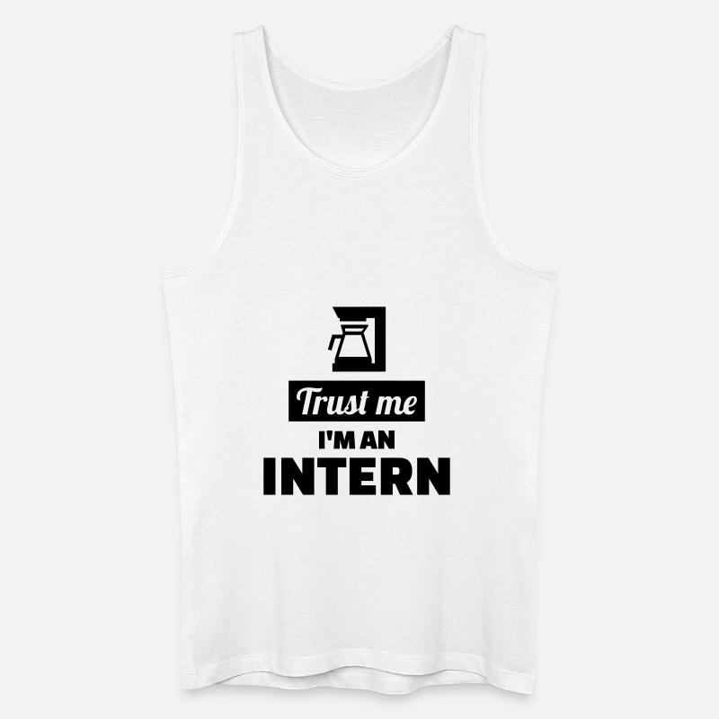Praktikant - Männer Bio Tank Top - Weiß