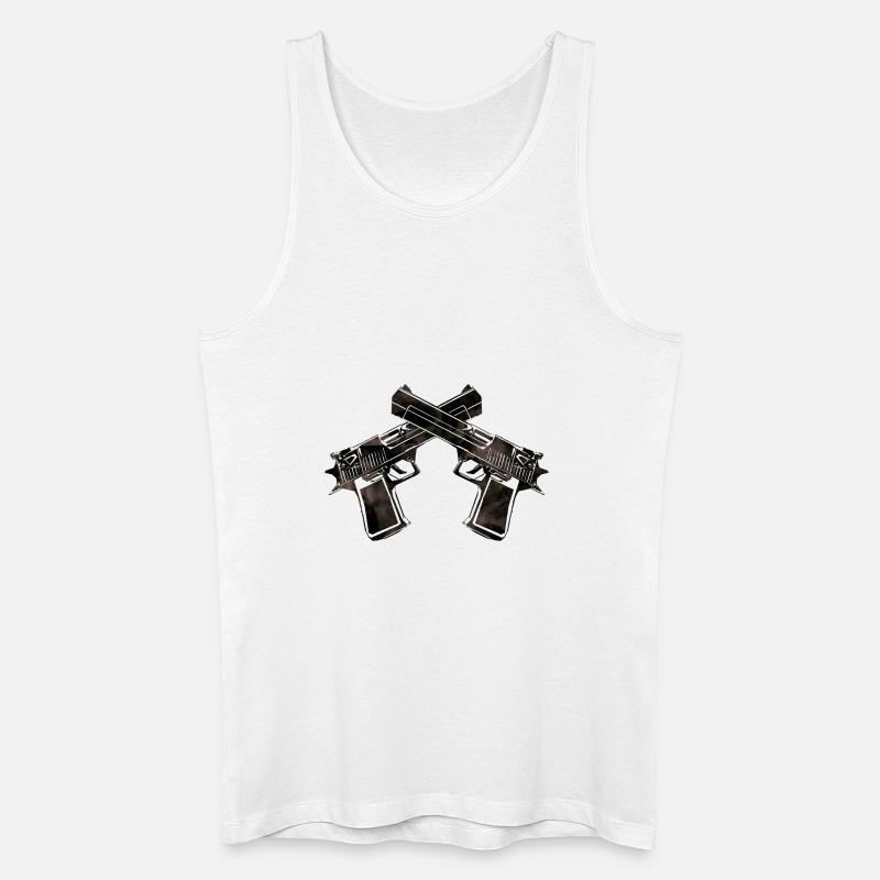 guns design - Männer Bio Tank Top - Weiß