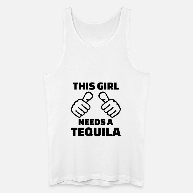 Tequila - Männer Bio Tank Top - Weiß
