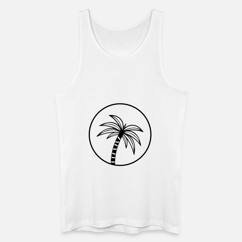 palm tree symbol - Männer Bio Tank Top - Weiß