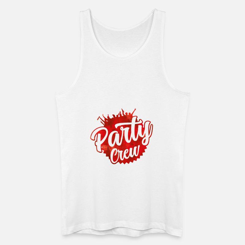 party crew - Männer Bio Tank Top - Weiß