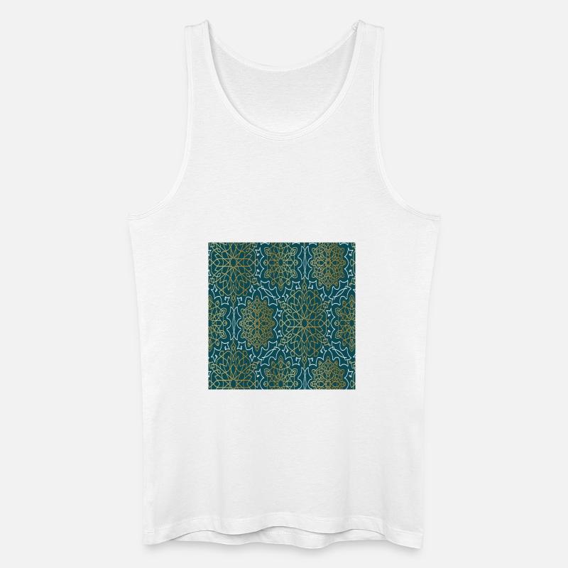 Islam Muster - Männer Bio Tank Top - Weiß