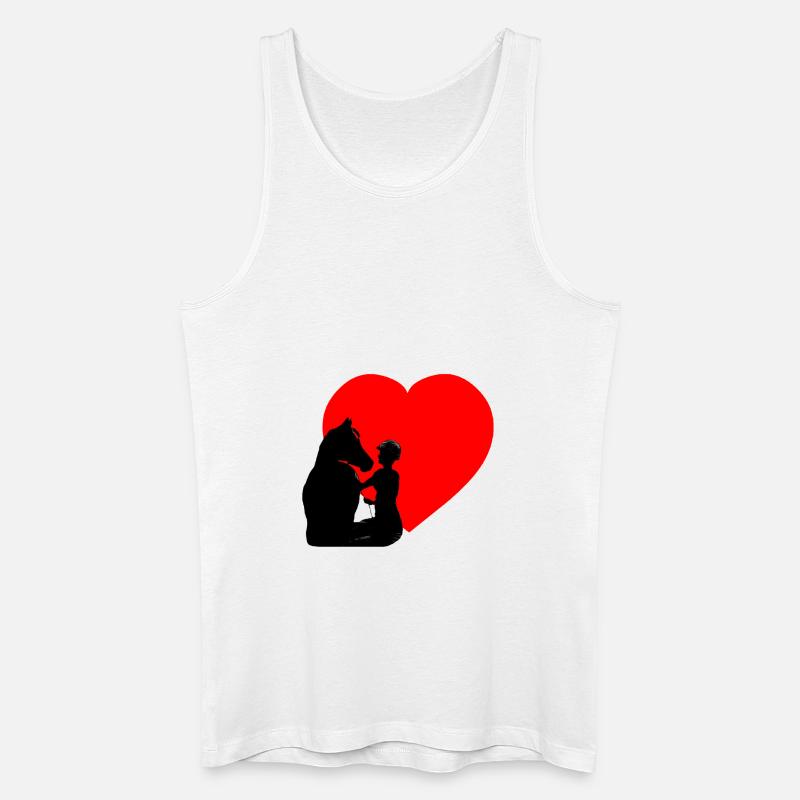 Pferd - Männer Bio Tank Top - Weiß