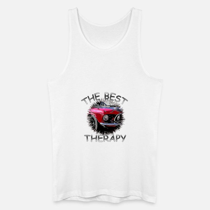 Auto - Männer Bio Tank Top - Weiß