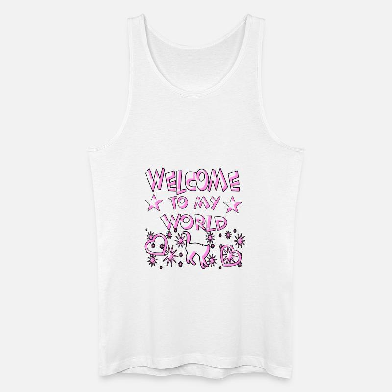 Katze - Männer Bio Tank Top - Weiß