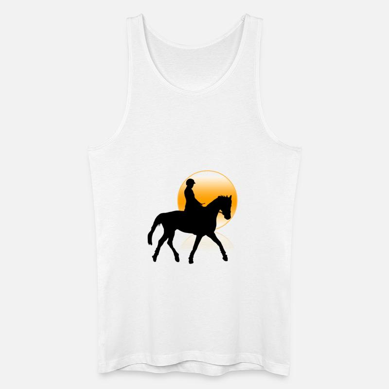 Pferd - Männer Bio Tank Top - Weiß