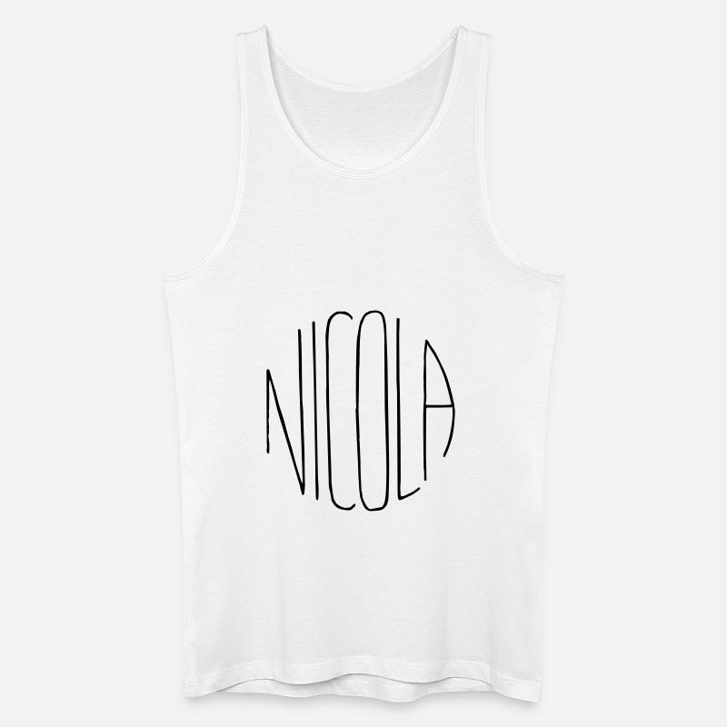 Nicola Geschenk - Männer Bio Tank Top - Weiß