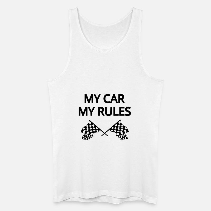 Auto - Männer Bio Tank Top - Weiß