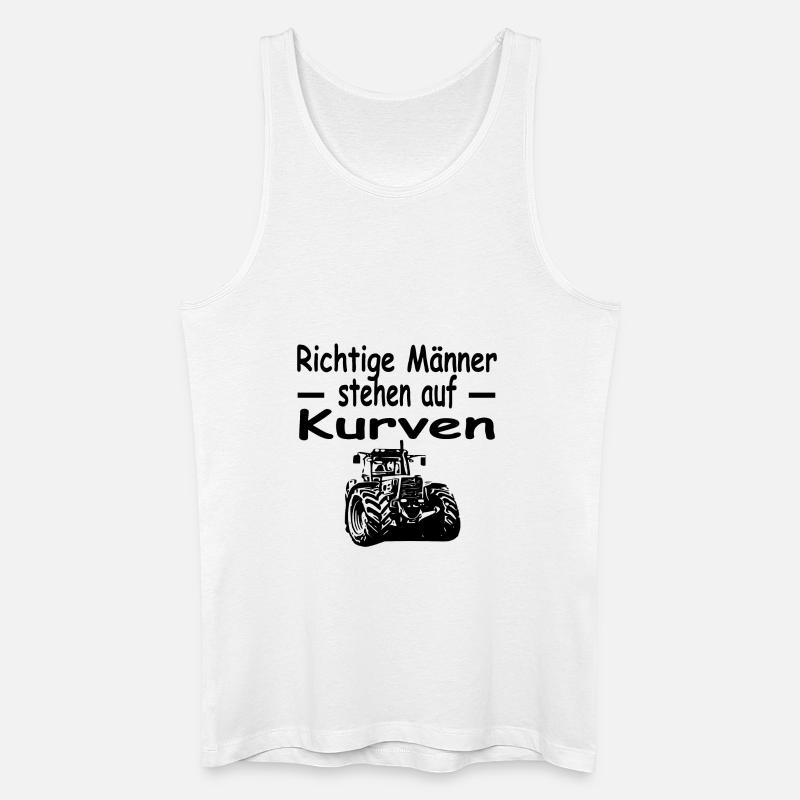 Traktor - Männer Bio Tank Top - Weiß