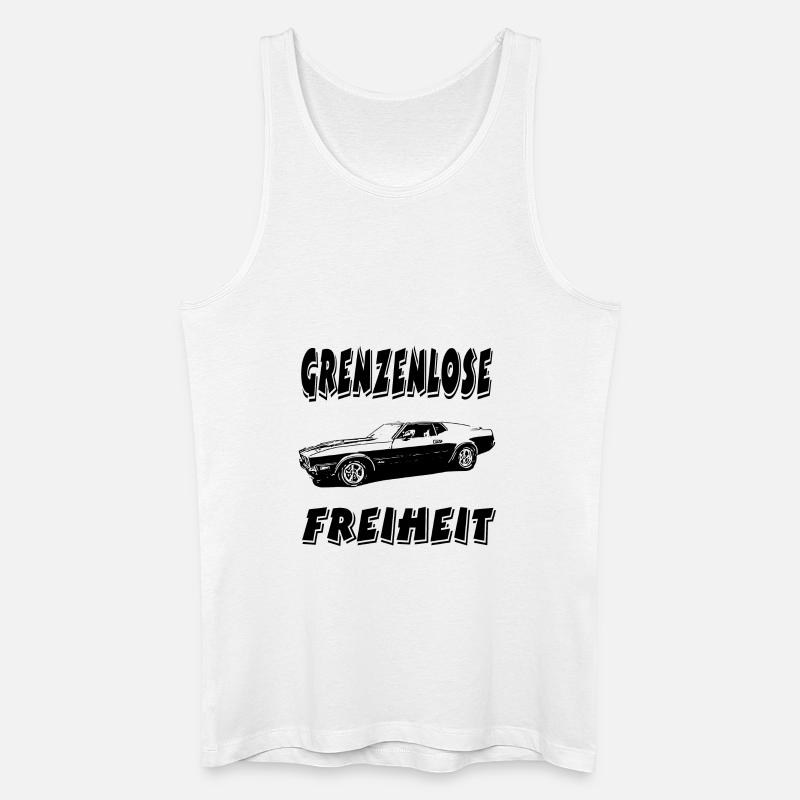 Auto - Männer Bio Tank Top - Weiß