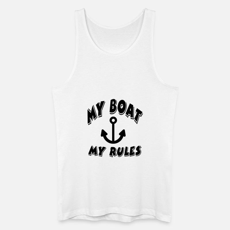 Boot - Männer Bio Tank Top - Weiß