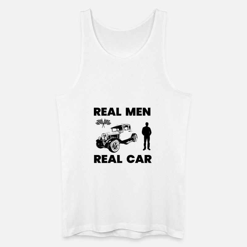 Auto - Männer Bio Tank Top - Weiß