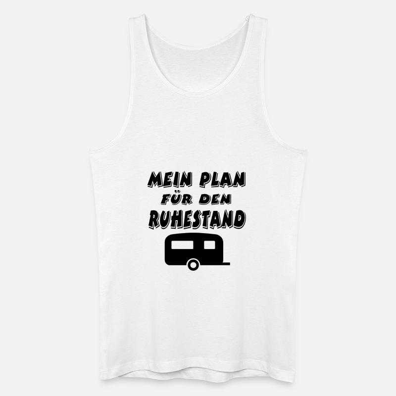 Camping - Männer Bio Tank Top - Weiß