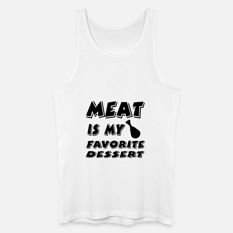 Fleisch - Männer Bio Tank Top - Weiß