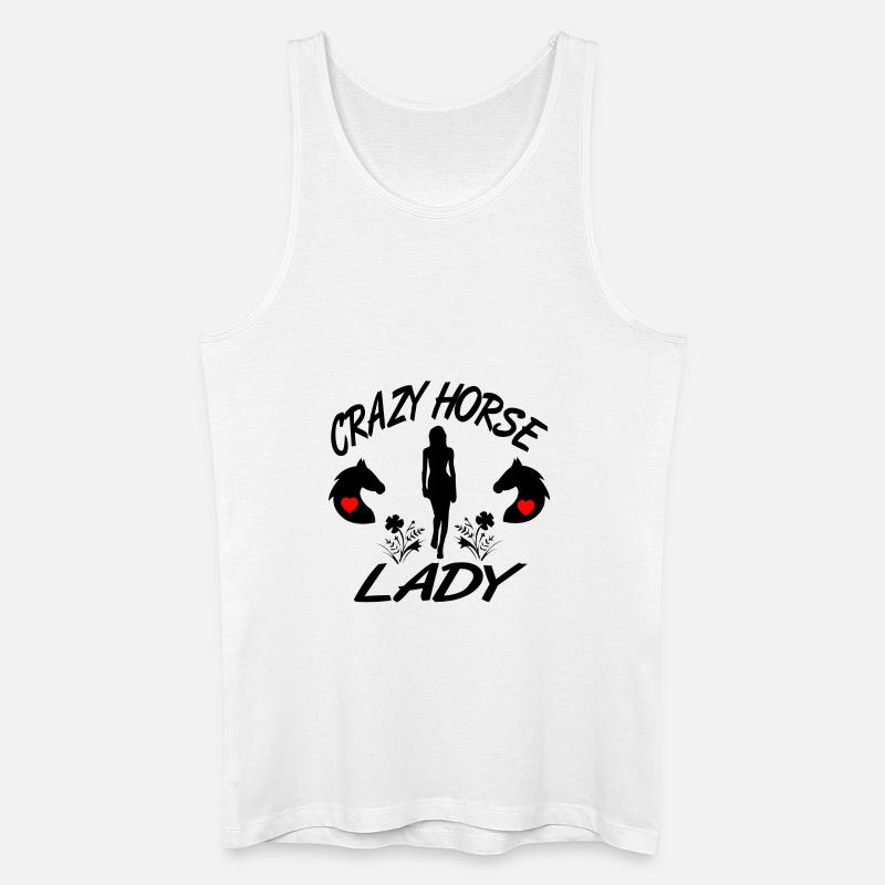 Pferd - Männer Bio Tank Top - Weiß