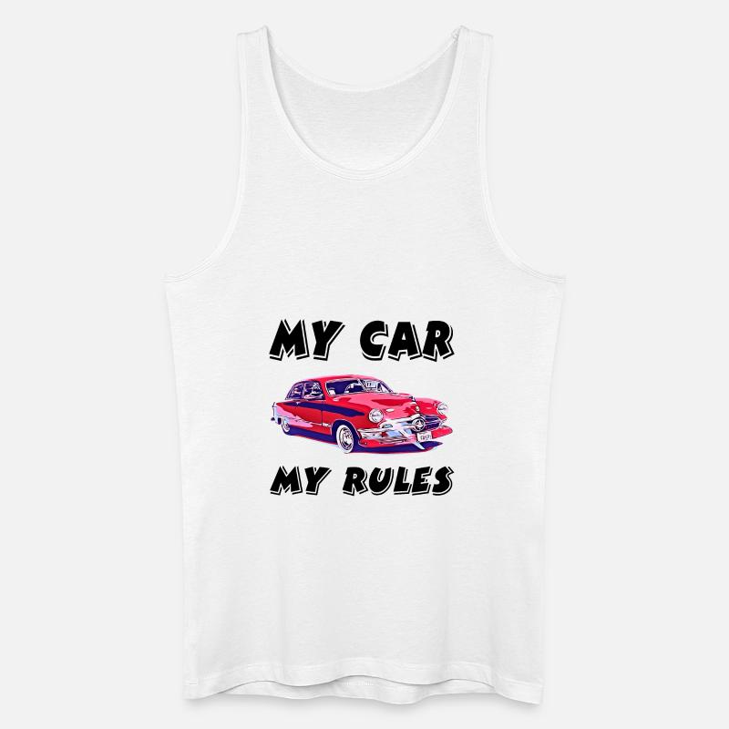 Auto - Männer Bio Tank Top - Weiß