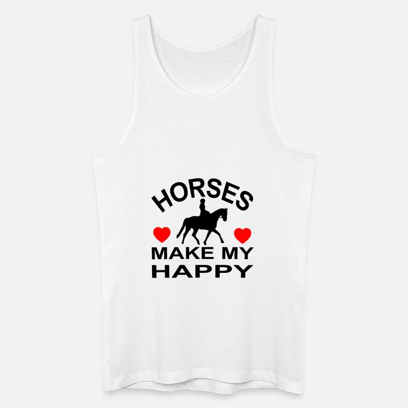 Pferd - Männer Bio Tank Top - Weiß