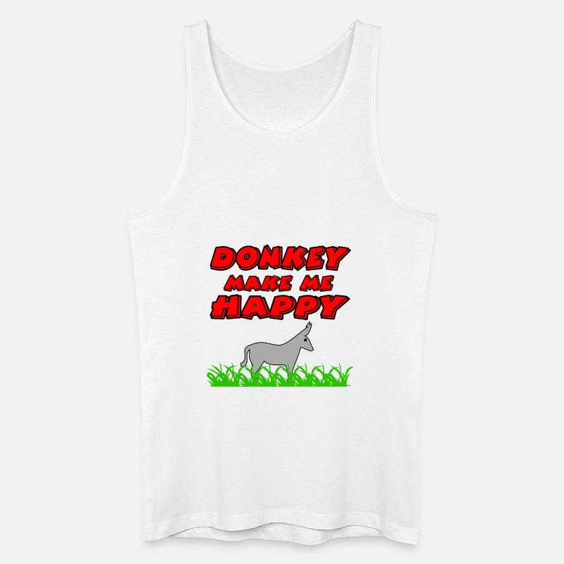 Esel - Männer Bio Tank Top - Weiß