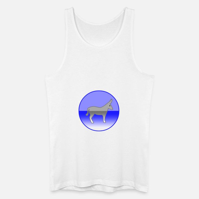 Esel - Männer Bio Tank Top - Weiß