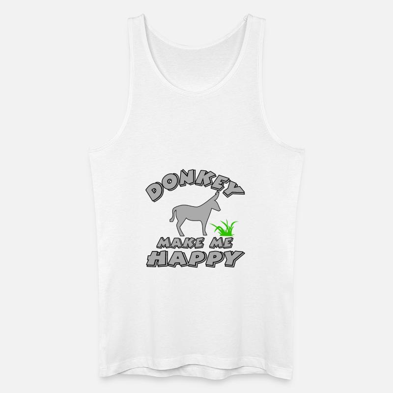 Esel - Männer Bio Tank Top - Weiß