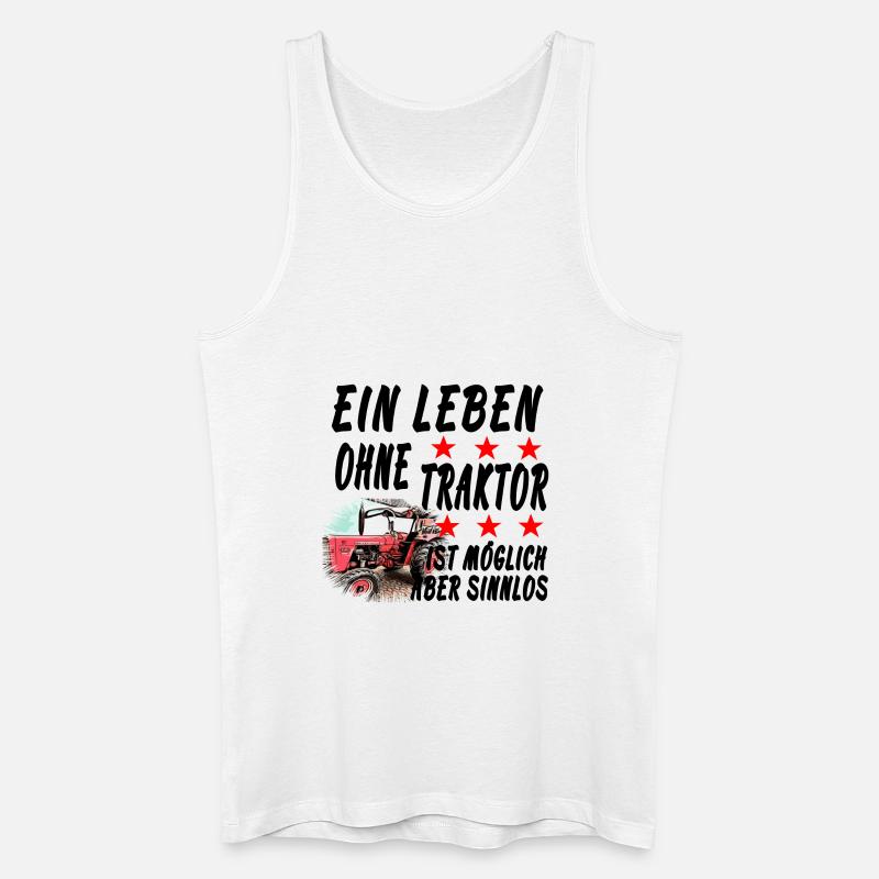 Traktor - Männer Bio Tank Top - Weiß