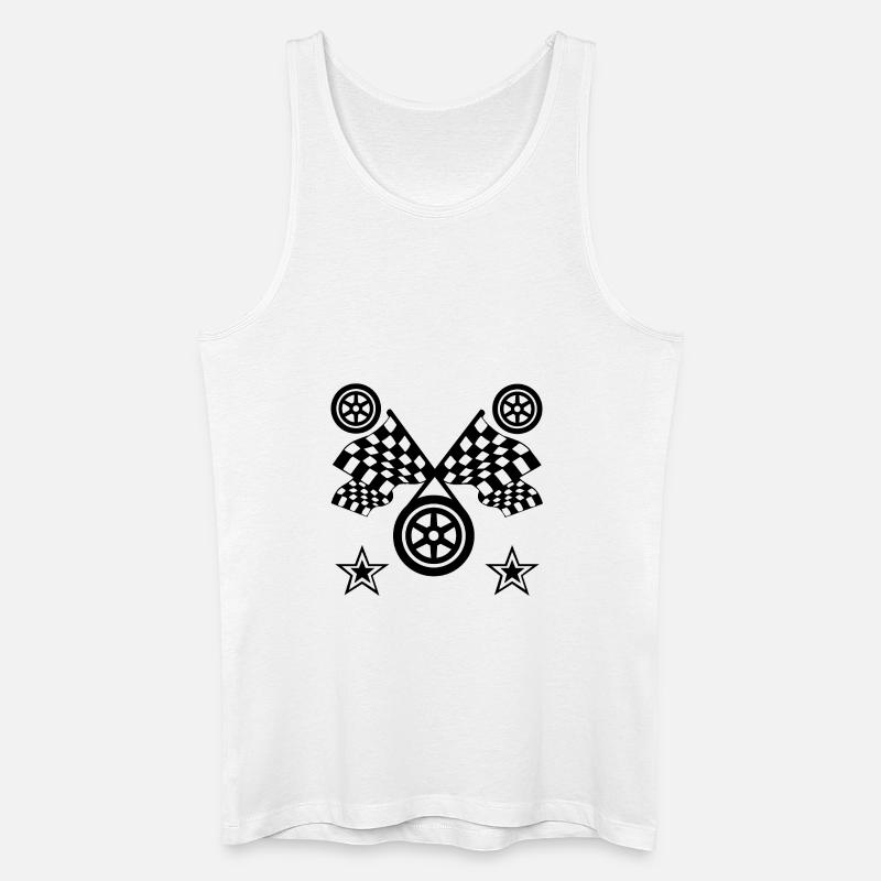 Auto - Männer Bio Tank Top - Weiß