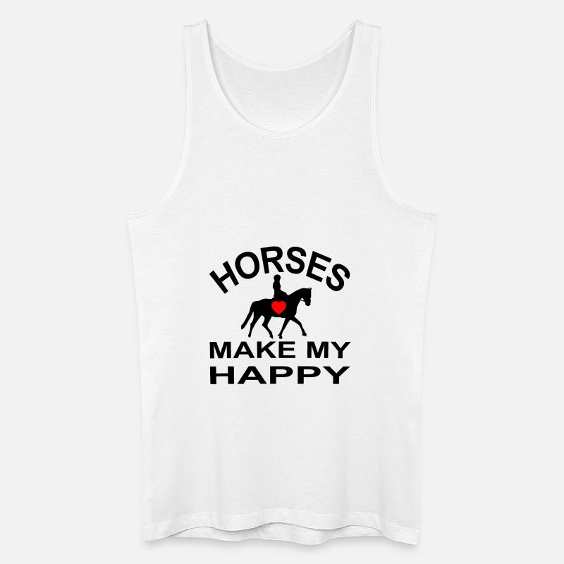 Pferd - Männer Bio Tank Top - Weiß