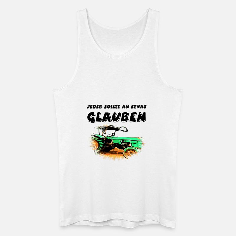Traktor - Männer Bio Tank Top - Weiß