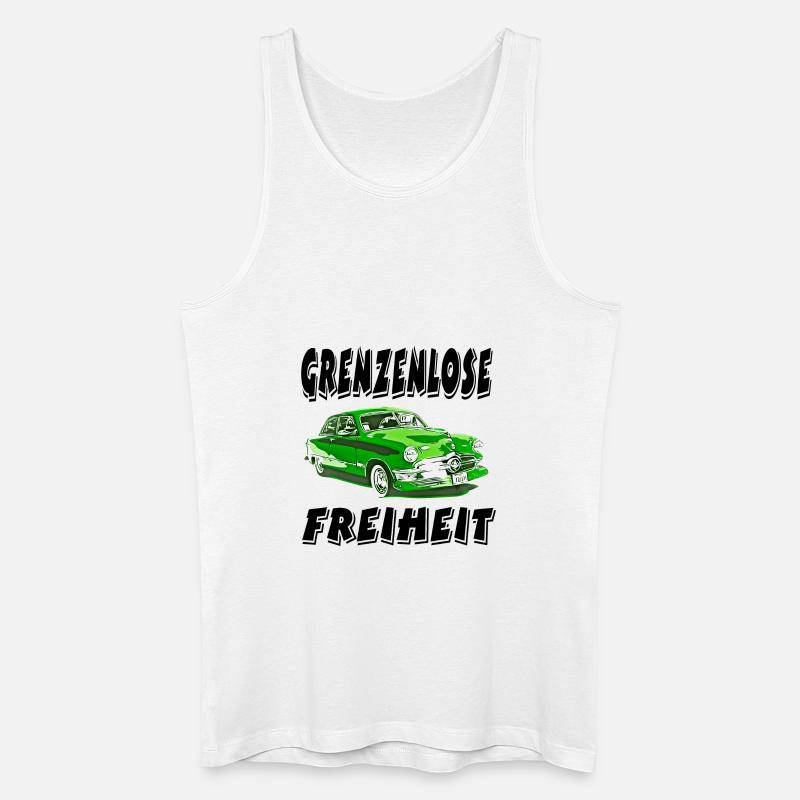 Auto - Männer Bio Tank Top - Weiß