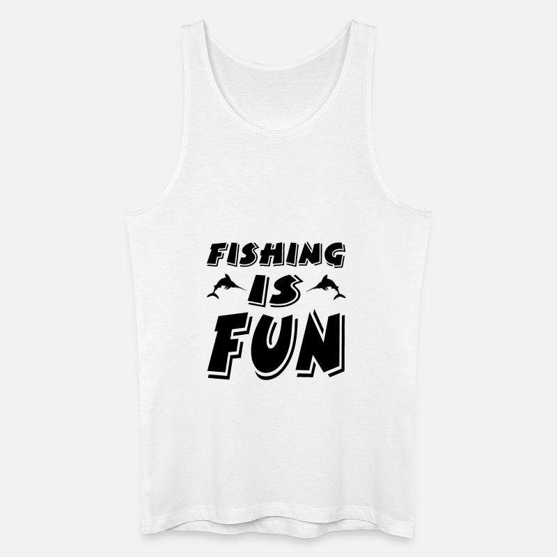 Angeln - Männer Bio Tank Top - Weiß