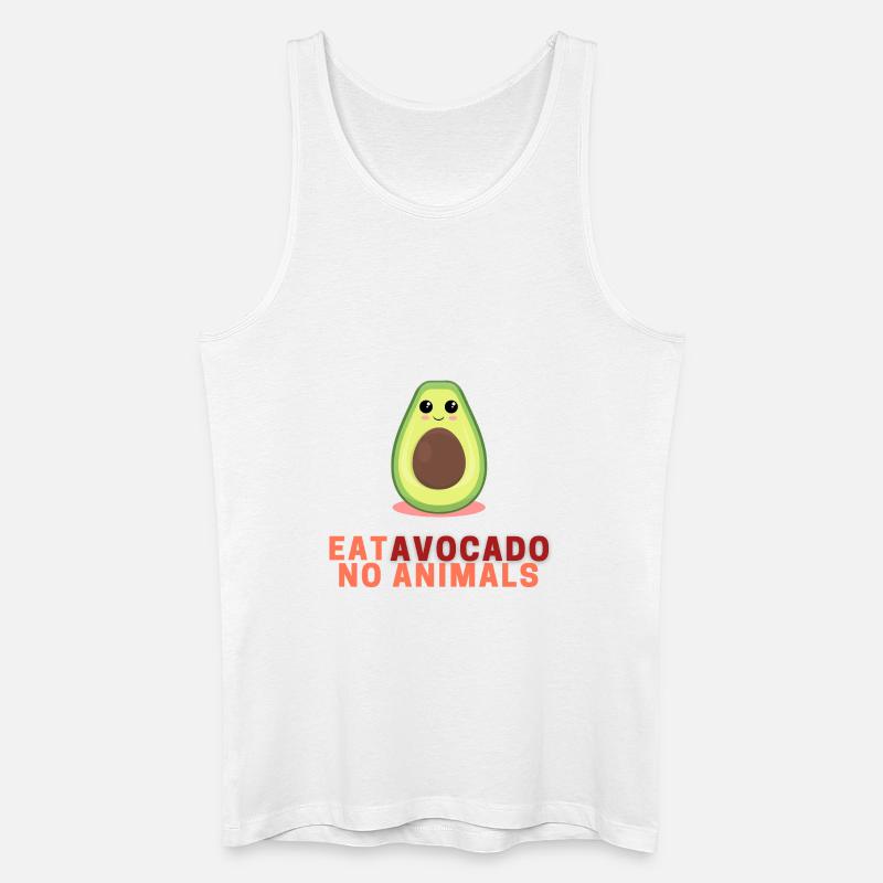 Eat Avocado No Animals - Männer Bio Tank Top - Weiß