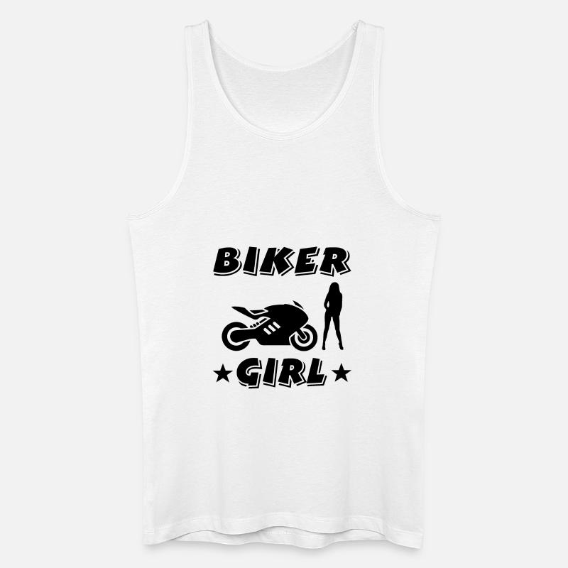 Motorrad - Männer Bio Tank Top - Weiß